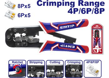 Emtop Konnektör Jak Modülleri Fiş Sıkma Pensesi
