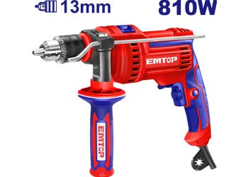 Emtop Metal Mandren Darbeli Devir Ayarlı Matkap 13MM 810 W