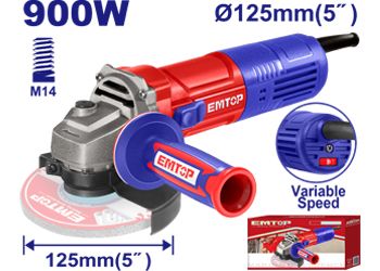 Emtop Devir Ayarlı Taşlama 125'lik 900 W