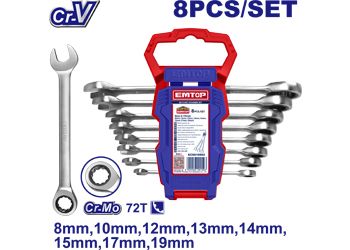 Emtop 8 Parça Cırcır Anahtar Seti