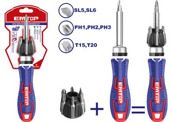Emtop 8 Parça Cırcırlı Tornavida Seti