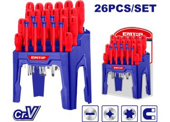 Emtop Mıknatıslı 26 Parça Tornavida Seti